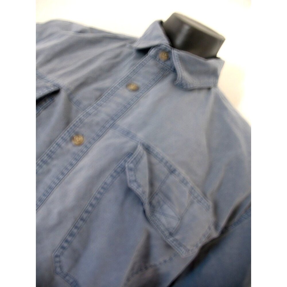 Field N' Forest Shirt Men's Size XL Blue Button Down Short Sleeve Pocket Flaps